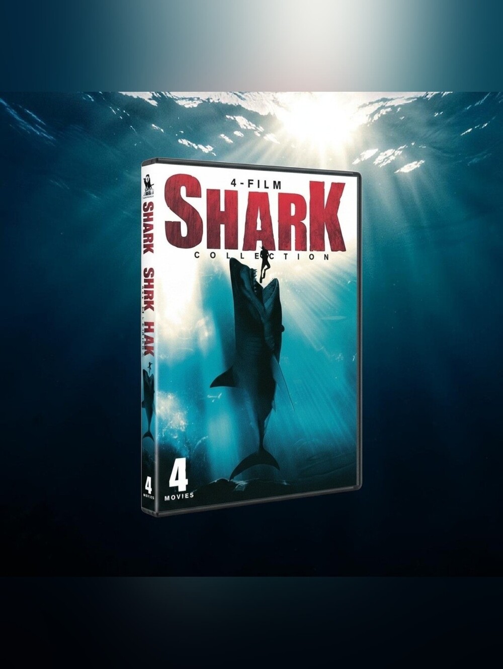 SHARK Four Film Collection (DVD, 2021) Shark Attack 1/2/3/Shark Zone/Horror Film